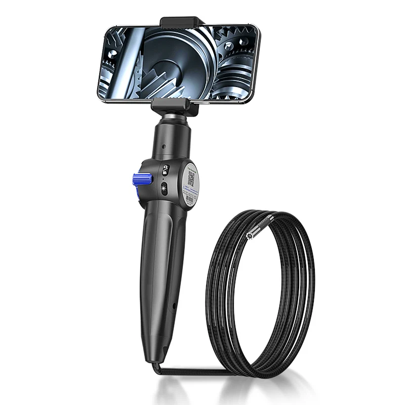 Inspection Camera 360&deg; Two-Way Rotary Articulating Endoscope HD 1080P With 8 LED For Car Engine Inspection