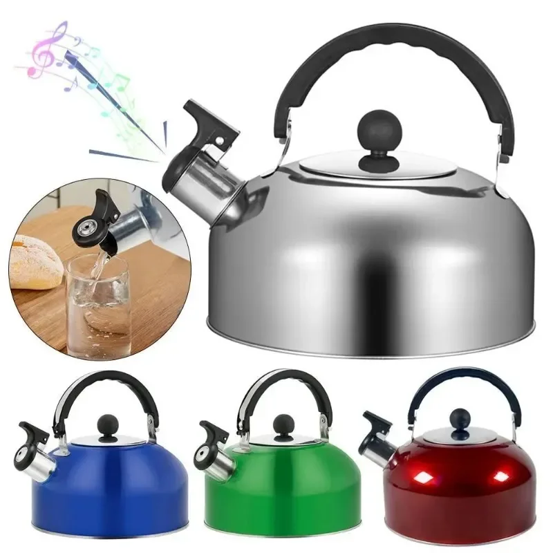 3L stainless steel teapot stove gas kettle whistle pot hiking and cooking teapot ergonomic handle teapot folding kettle portable folding kettle