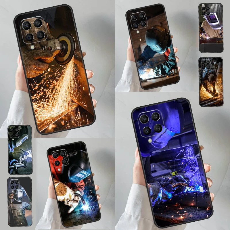 Saldatore Saldatura Hot Metal Worker Case Per Samsung Galaxy M12 M32 M52 M11 M21 M31 M51 M13 M23 M33 M53 M14 M54 M31S M20 Cover