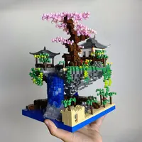 Taohuatan Lake Themed Micro Brick Building Blocks Set Adult Creative Toys Unique Chinese Landscape Model Bricks with LED Light 2