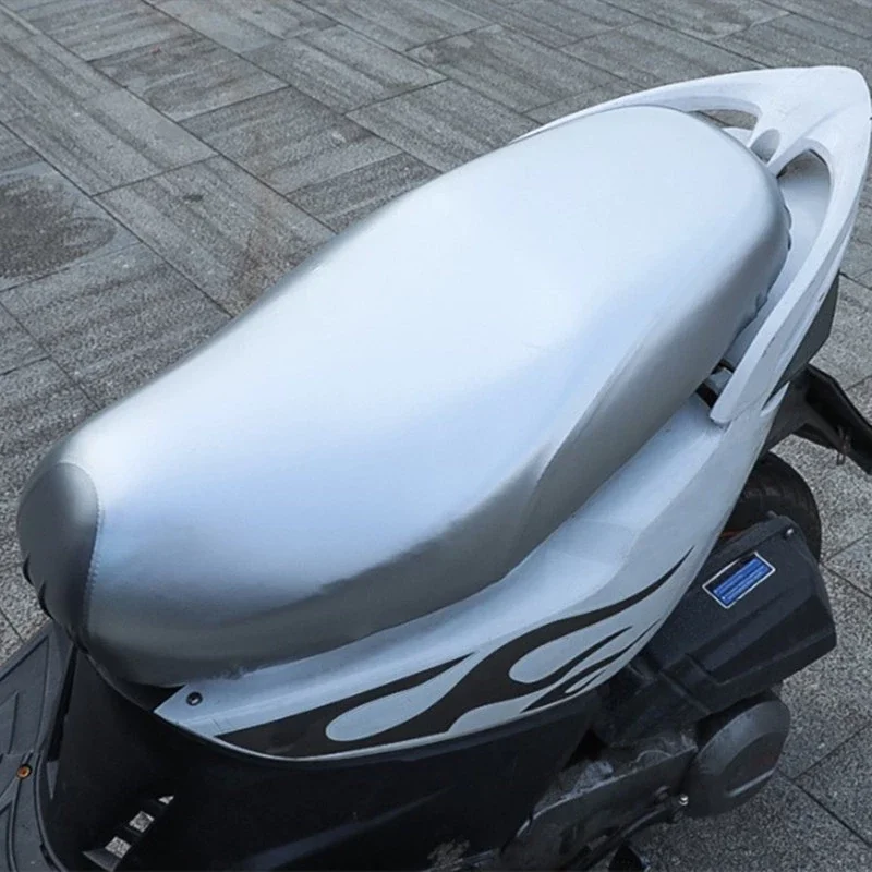 Waterproof Motorcycle Seat Cover Breathable PU Leather Cushion Cover Weather Protector Sunscreen For Motorcycle Electric Scooter motorcycle seat covers