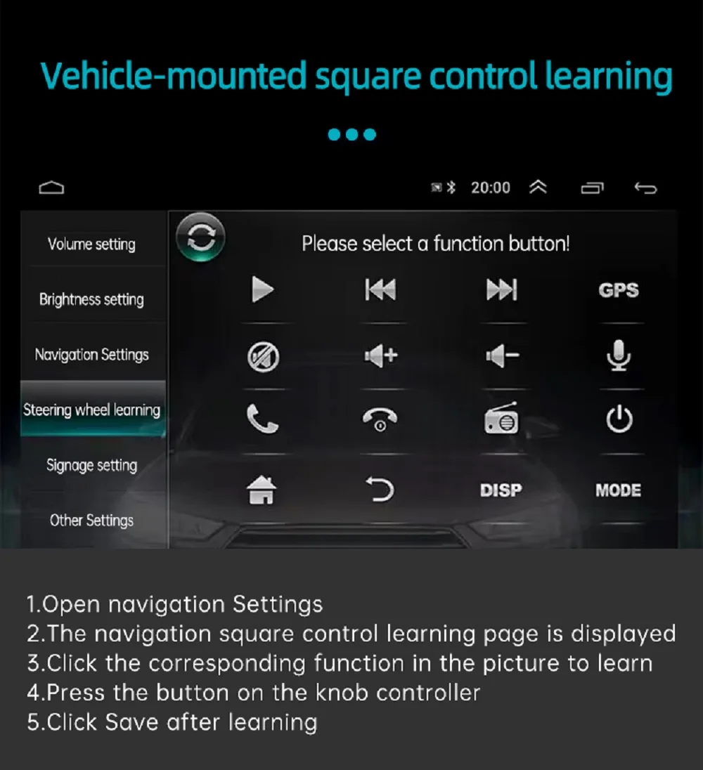 New 8 Keys Wireless Car Steering Wheel Remote Control Button Universal for Andro