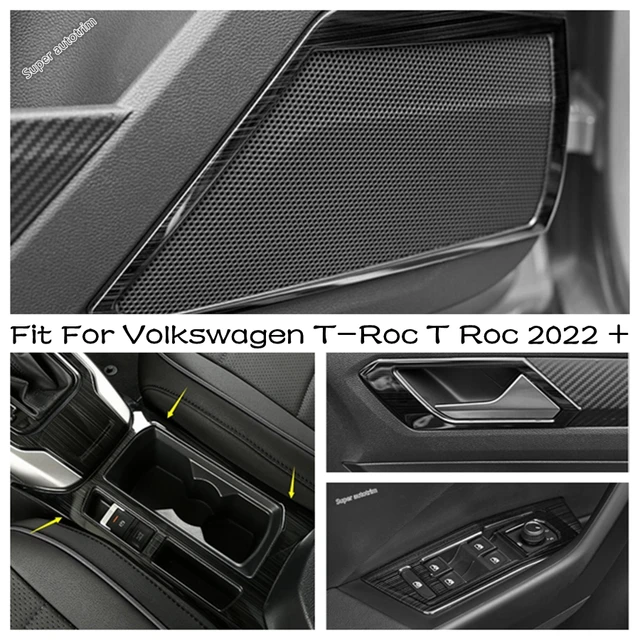 Fensterheber Schalter Panel Auto Tür Audio Lautsprecher Hochtöner Abdeckung  Trim Für Volkswagen T-Roc T Roc 2022 2023 schwarz Gebürstet Innen -  AliExpress