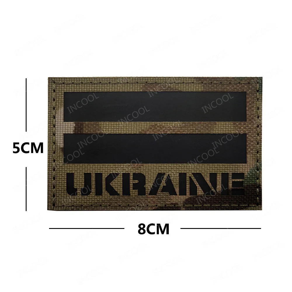 Ukraine Flag Embroidered Patch Ukrainian Flags Army Military Patches Tactical Appliqued Reflective Badges Chevron Strip Patches