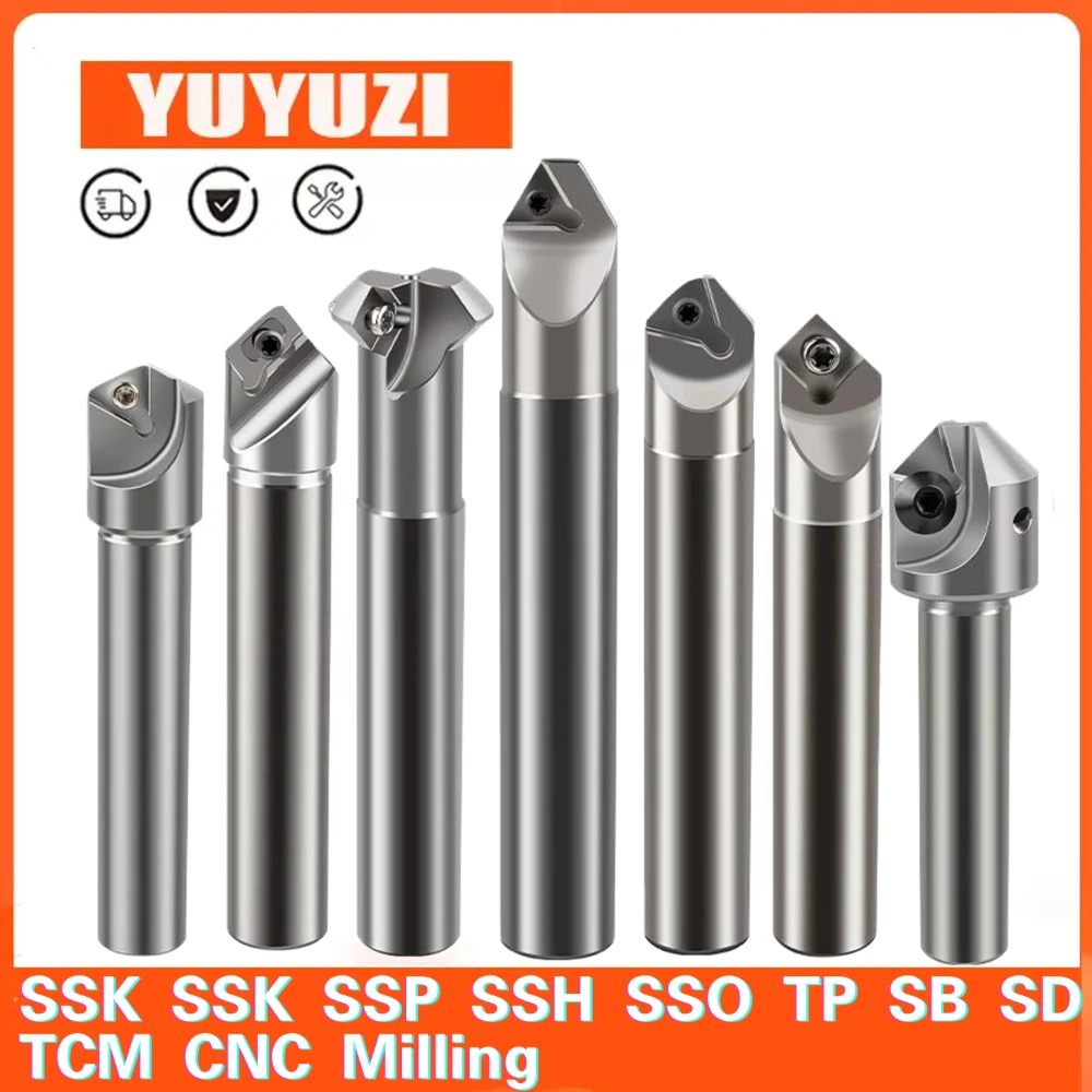 Carbide Inserts Holder Chamfer Tools SSK SSK SSP SSH SSO TP SB SD TCM CNC Milling Machine Lathe Chamfering Cutter