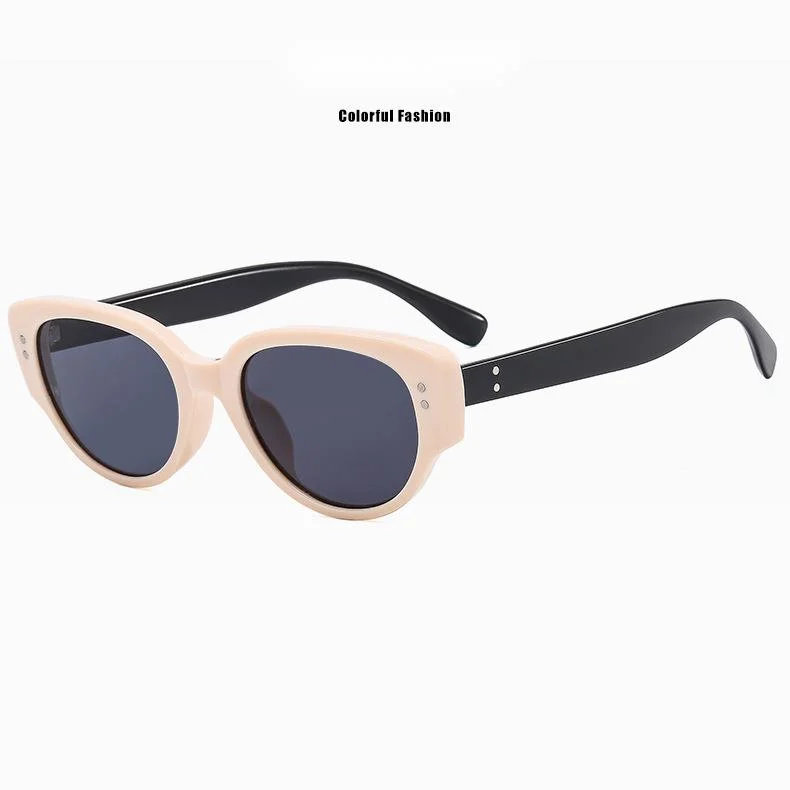 Women’s Cat Eye Sunglasses Black And White Retro Style Uv Protection_voghion.com