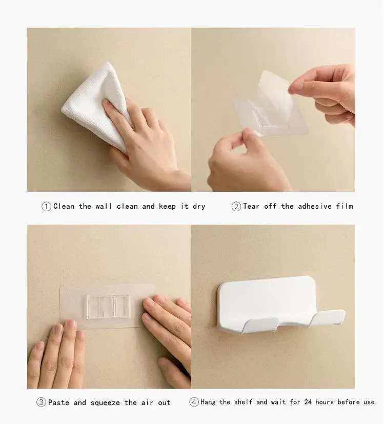 Hair Dryer Stand Holder Wall Mounted ABS Punch Free Blow Dryer Holder Rack