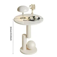 Table d'appoint créative de style crème, petite table ronde pour salon, table basse créative ou petite table ronde pour salle à manger. 6