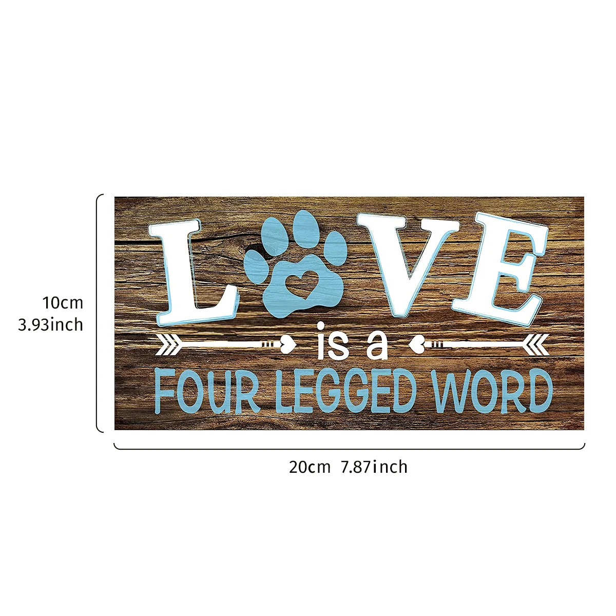 1PC, Valentine's day, simple and creative dog reminder signboard, lightweight wooden material reminder decorative tag