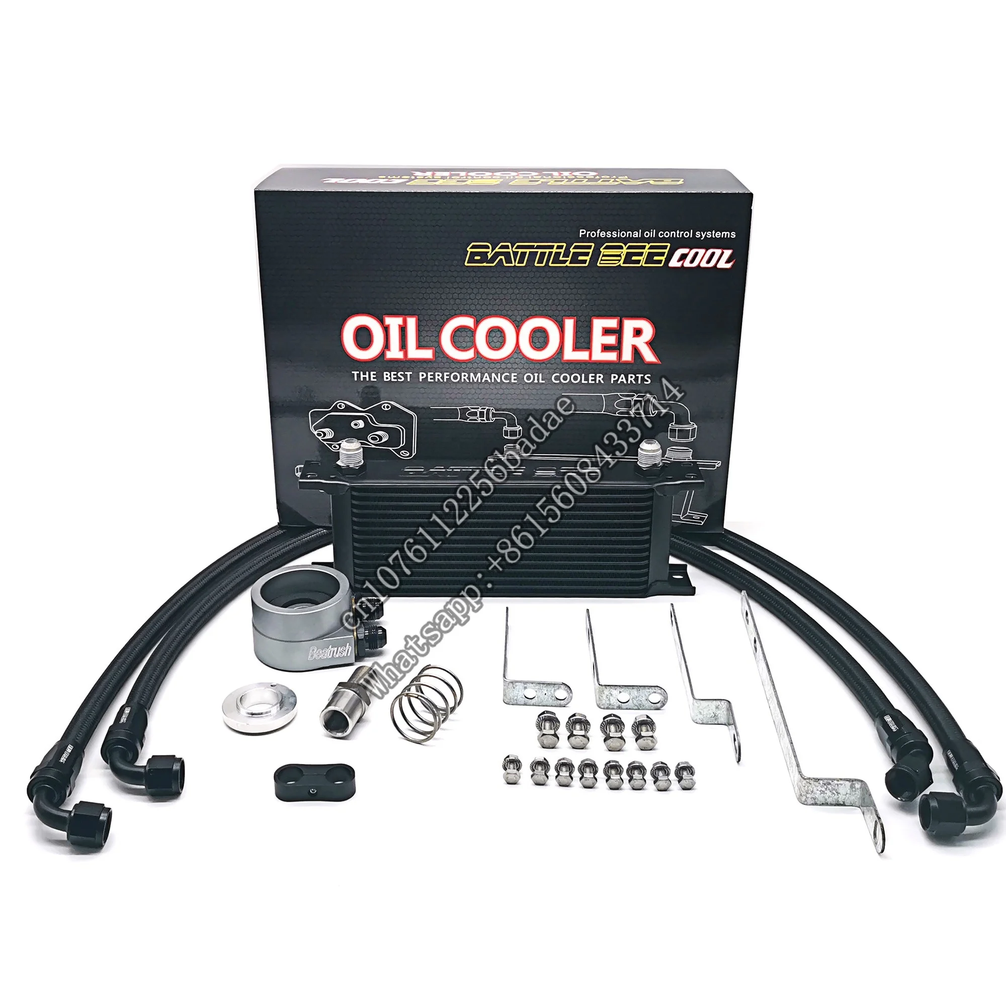

Modified car engine black variable speed thermostat radiator oil cooler kit for Volkswagen Audi EA111