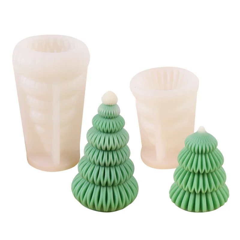 Description Picture 6 of itemNew Christmas Tree Silicone Mold Handmade DIY Scented Candle Soap Gypsum Crafts Resin Cement Molds Christmas Gift