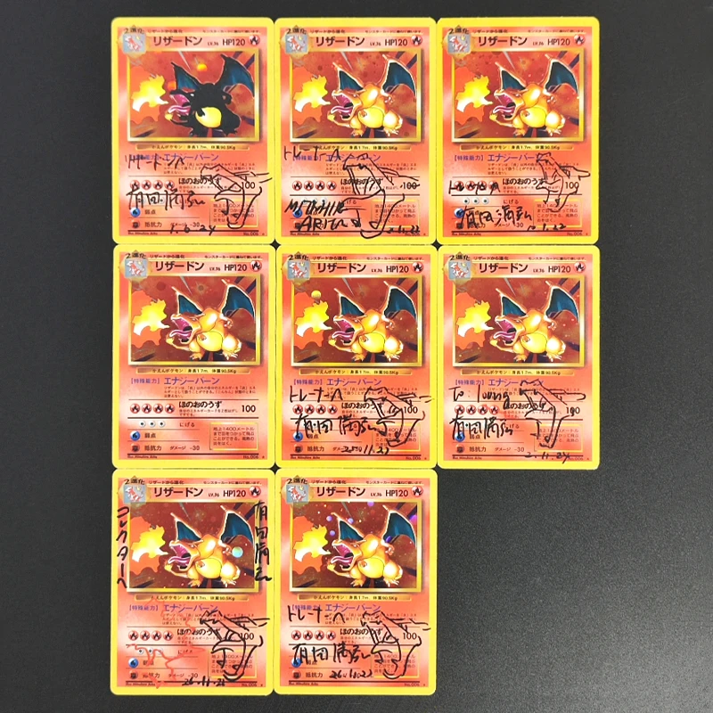 DIY Japanese TCG Holo Charizard Artist-Signed Collectible Gem Mt 10 Card