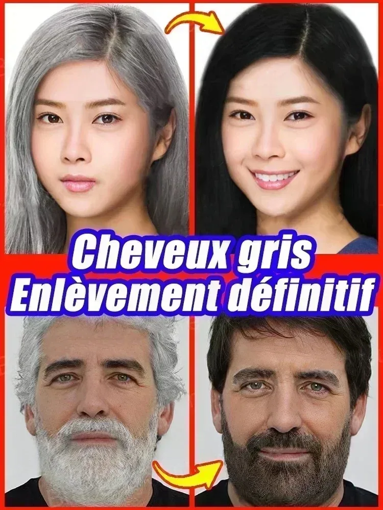 Turn white hair into black hair remove gray hair in 7 days restore natural and healthy color