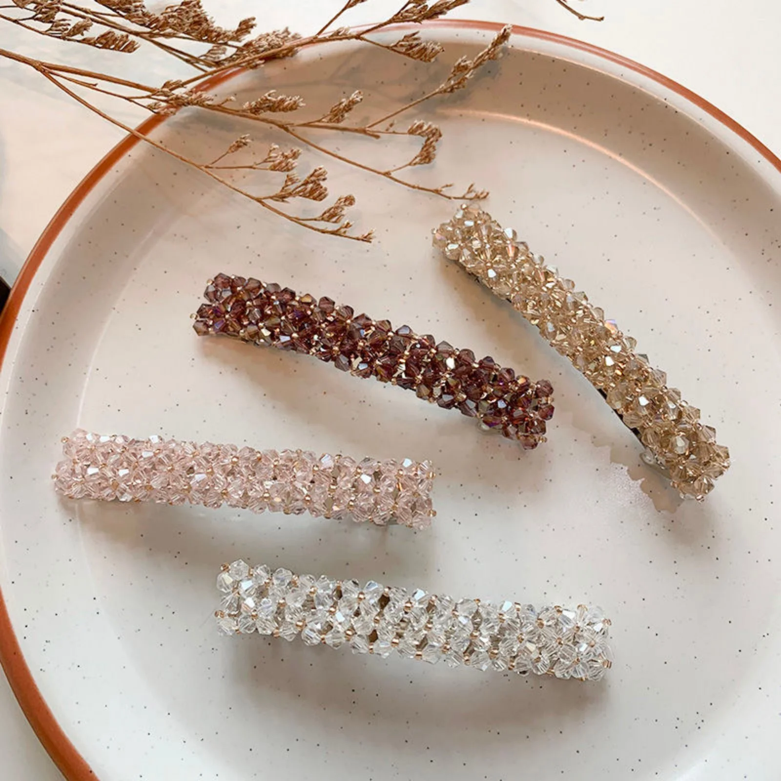 1PC Colorful Rhinestone Hair Clips: Sparkling Crystal Barrettes for Women, Trendy Hair Accessories to Elevate Any Look