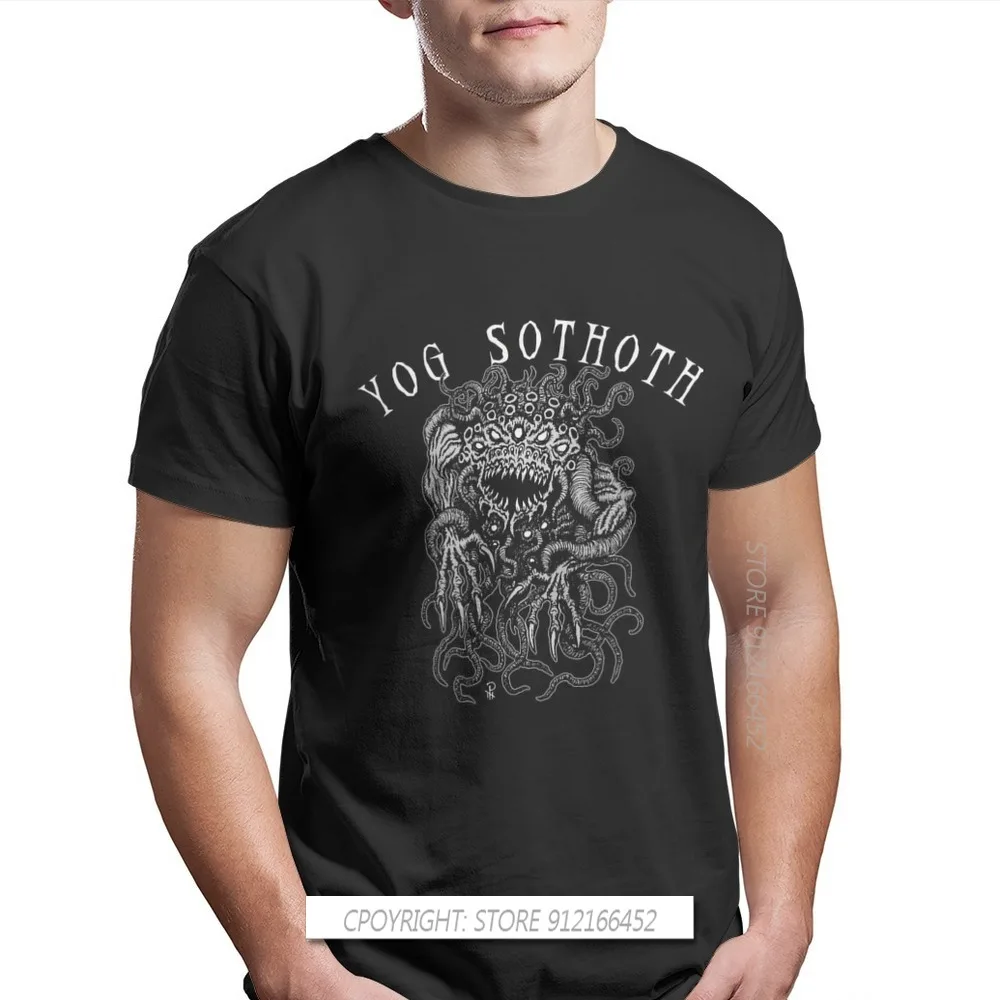 Camiseta Hombre 100% Algodón Cthulhu Anime Japonés Kraken - Estampado Gráfico - Cuello Redondo Manga Corta