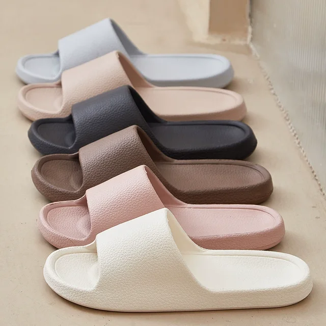 EVA Men Sandals Flip Flops Man Slippers Solid Color Non-slip Soft Sole Comfortable Shower Slippers Outdoor Couple Shoes Summer
