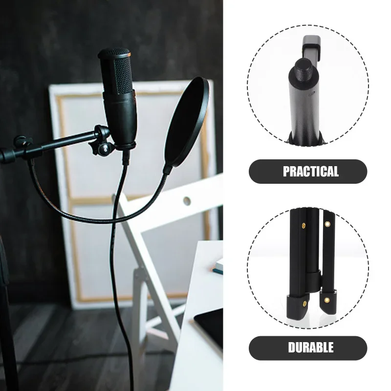 Mini Tripod Stand Desktop for Camera Mini Tripod Holder Metal Foldable Bracket 1/4 inch 3/8 Head for DSLR Microphone