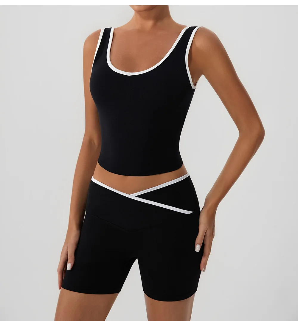 Cross Waist Cycling Shorts Women High Waisted Yoga Pants Leisure Female Gym Workout Sports Shorts Indoor Outdoor Short Leggings 20 S90f64ac15cdf45828c8505ee2ceb8355A