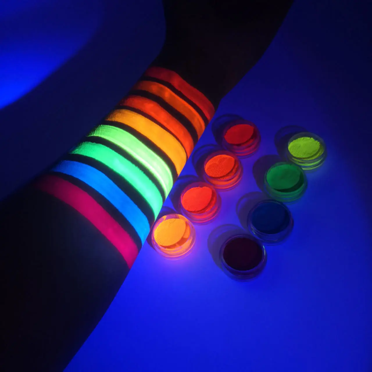 10g Face Paint 7 Colors Tower Professional UV Colors Water Activied Makeup Eyeliner Neon Body Art Cake Split 3