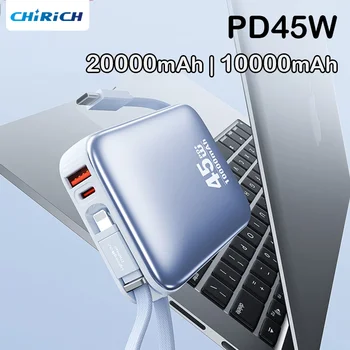 45W 20000mAh Banca di potere di grande capacità Ricarica rapida 10000mAh Batteria esterna portatile USB C per laptop iPhone Samsung Xiaomi