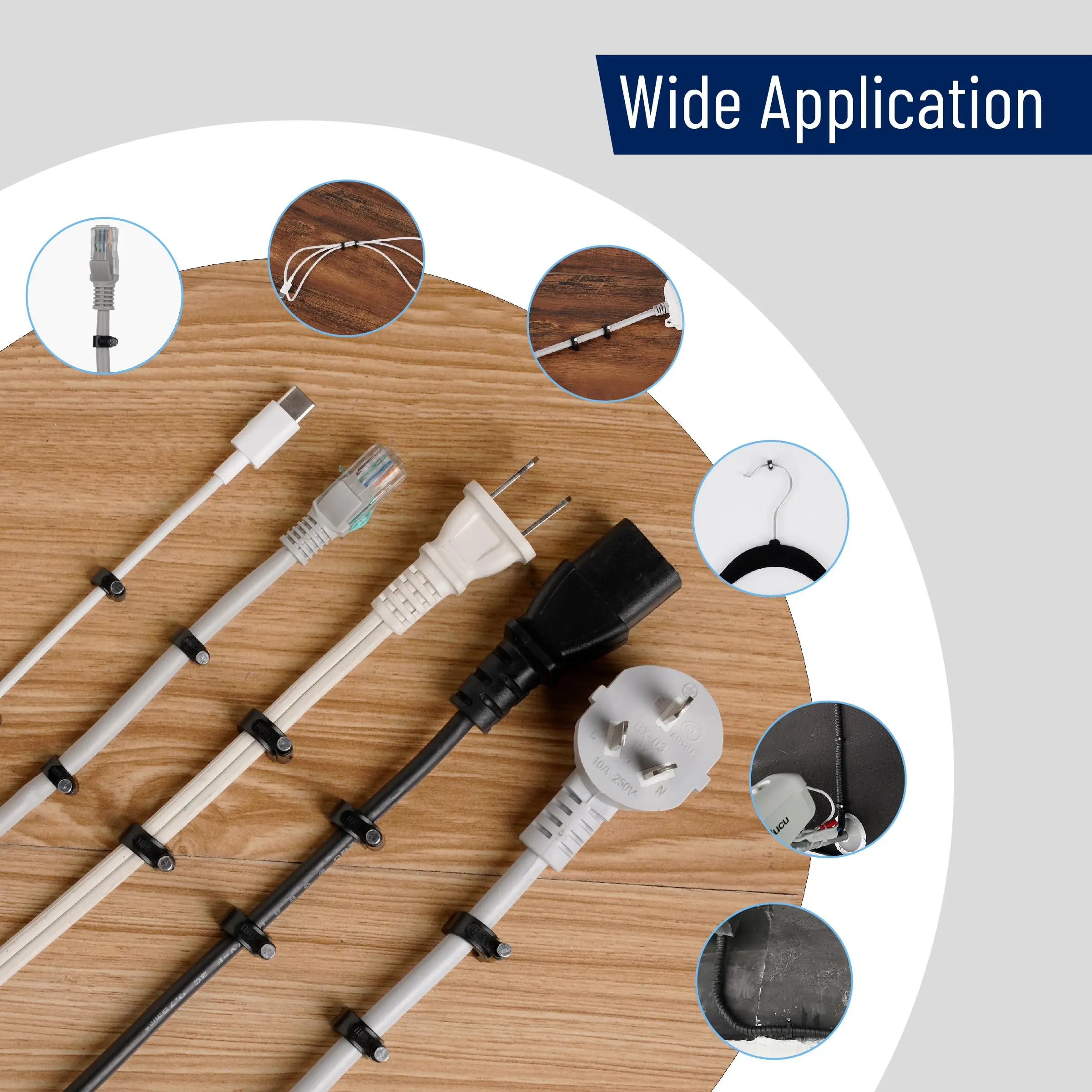 100 pcs cable clamps nail in cable clips ethernet wall clips tacks coax clip speaker wire clips