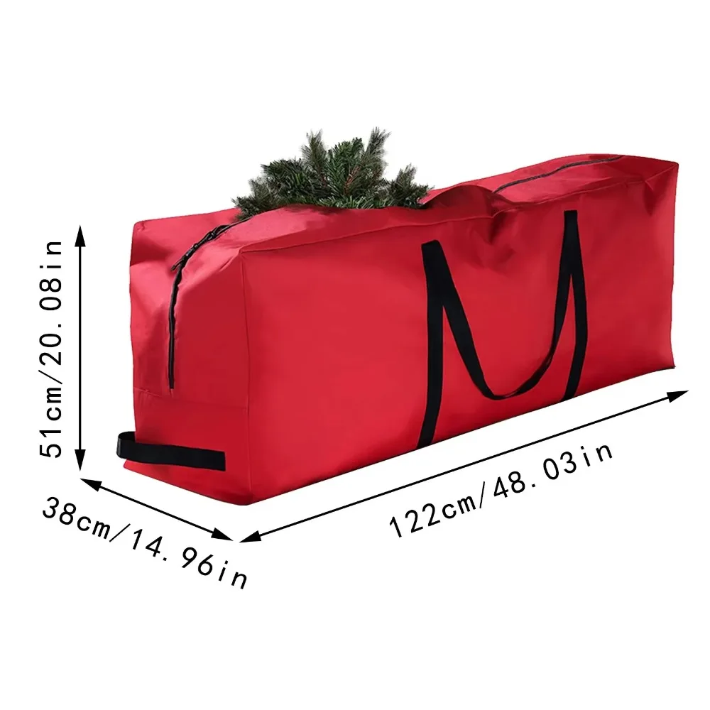 Oxford Cloth Christmas Tree Bag Large Capacity with Handles Wreath Storage Bag Foldable Waterproof Christmas Supplies