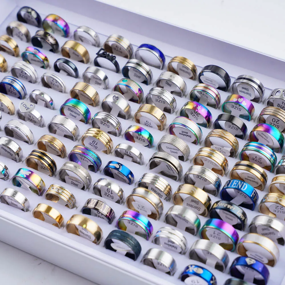 20 teile/los Mode Mix Stile Strass Edelstahl Ringe für Männer Frauen Hochzeitstag Schmuck Zubehör Party Geschenke – Detail 13