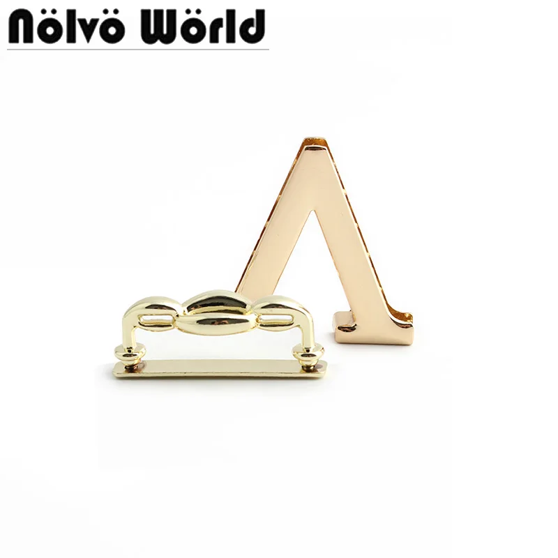 2-10PCS Light Gold Metal Locks V Metal Clasps Snap Lock Shoulder Crossbody Handbag Bags Buckles DIY Craft Hardware Accessories