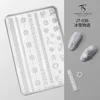 Sweater Hat Wool Lace Grid Bowknot Christmas Snowflake Silicone Carving Mold Mould Nail Art Accessory Manicure Tool DIY Template 2