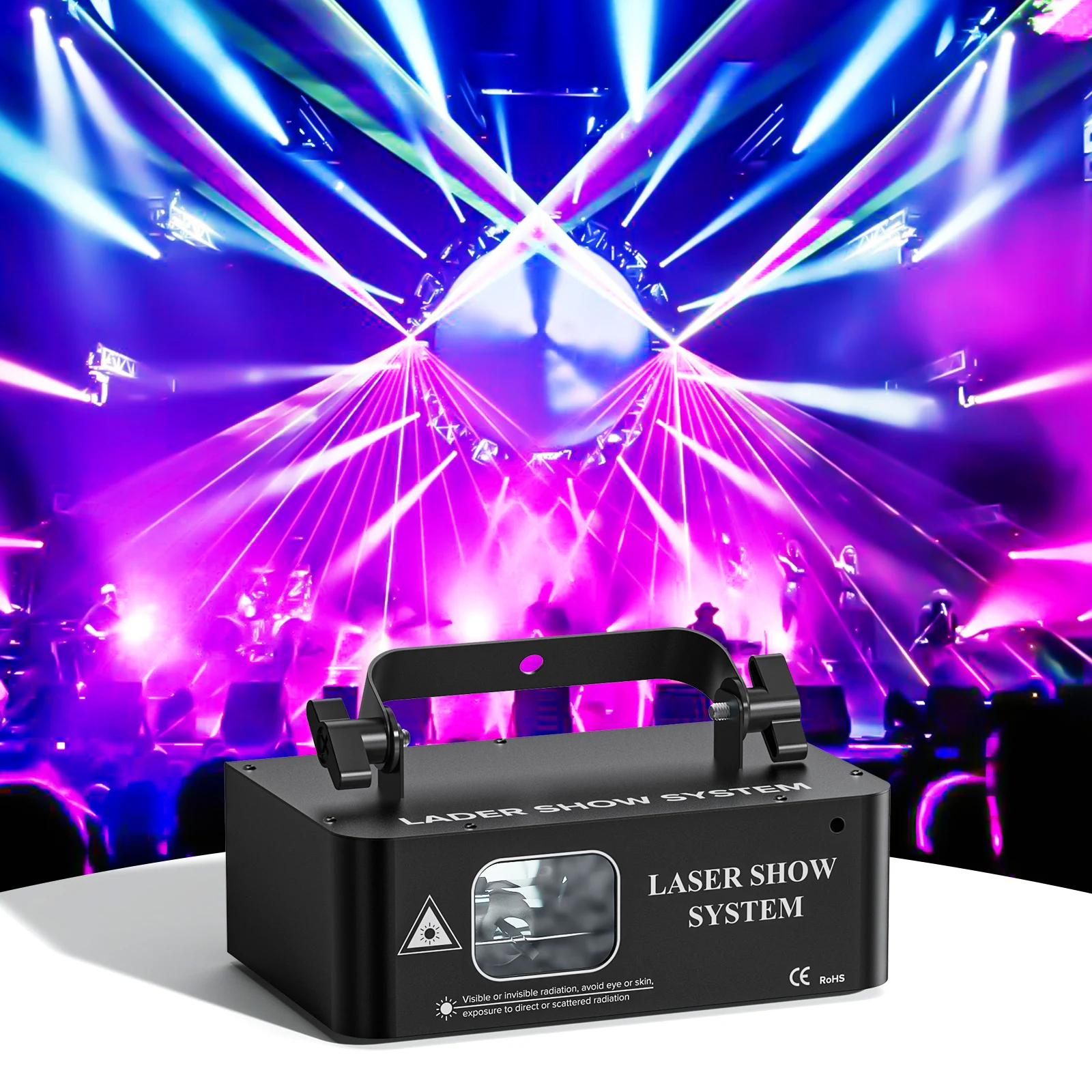 

RGB Laser Scanner Sound Activated Laser Projector DMX512 LED Beam Stage Effect Light for Ballroom Show Wedding Nightclub Disco