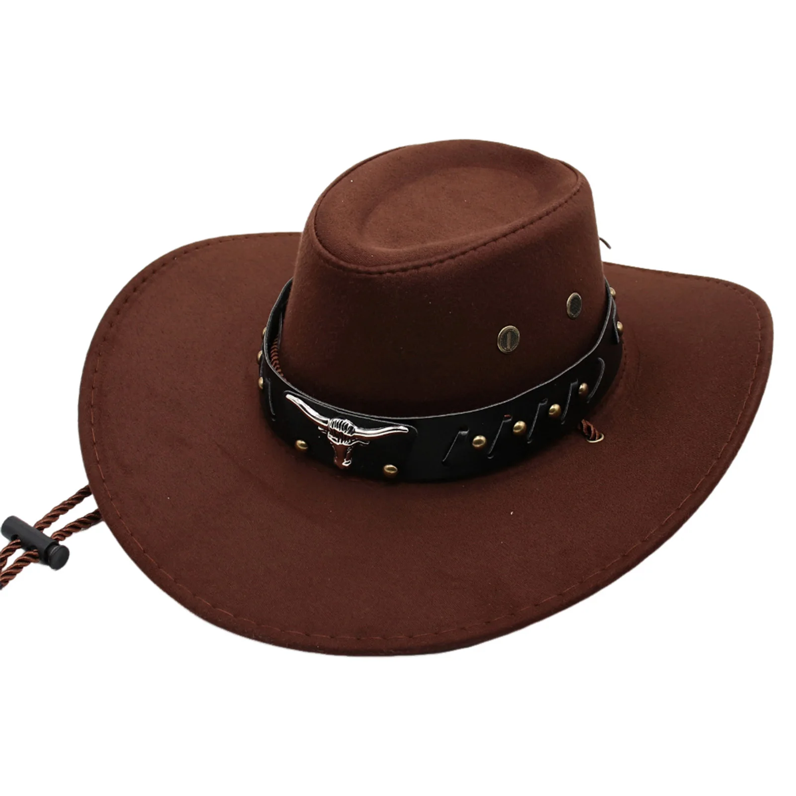 Vintage Western Cowboyhut mit modischen Designs, Sonnenschutz für Outdoor-Aktivitäten, Wandern, breite Krempe, Sommer-Sonnenhut für Männer und Frauen – Detail 8