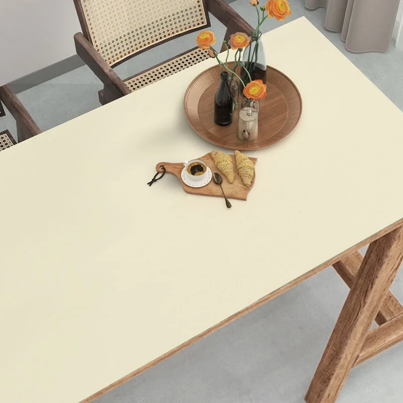 

Fresh Solid Color Decoration Dining Table Mats Pvc Waterproof Oil-proof Easy Clean Soft Mat Desk Tv Cabinet Coffee Table Mats