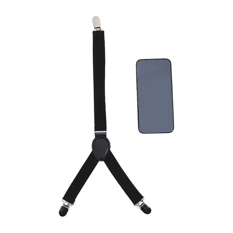 Adult Y-shaped Garter Belt Shirt Clip Men's Formal Suit Top Anti Wrinkle and Anti Slip Fixing Clip Extended Elastic Shirt Clips