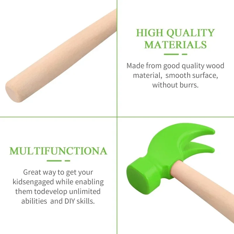 Mini hammer Children's Learning Toy Creative DIY Wooden Woodworking Simulation Maintenance Tools