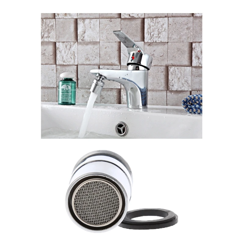 

Chromed 24mm Brass Adjustable Swivel Water Saving Tap Nozzle Spout Aerator M24 f