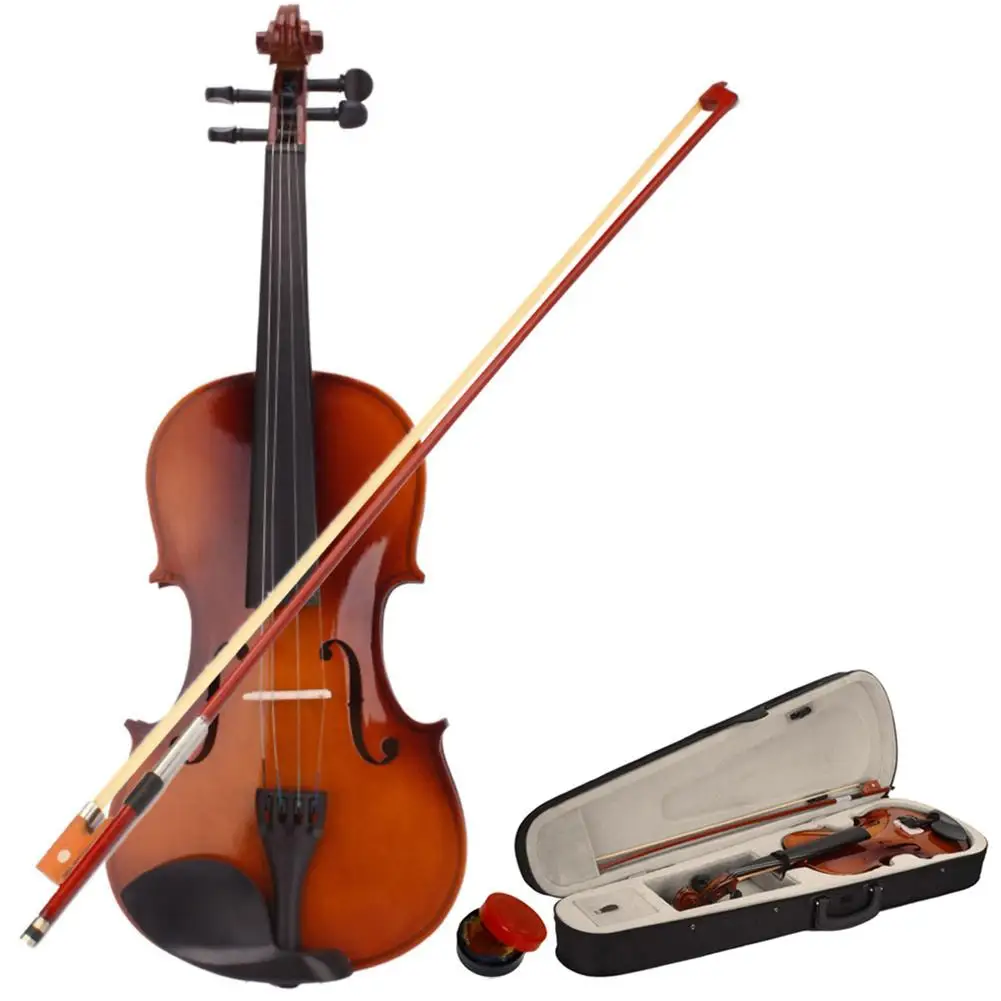 

1/4 Beginner Violin Set Natural Solid Wood Beginner Violin With Rosin Bow Case Stringed Musical Instruments N101