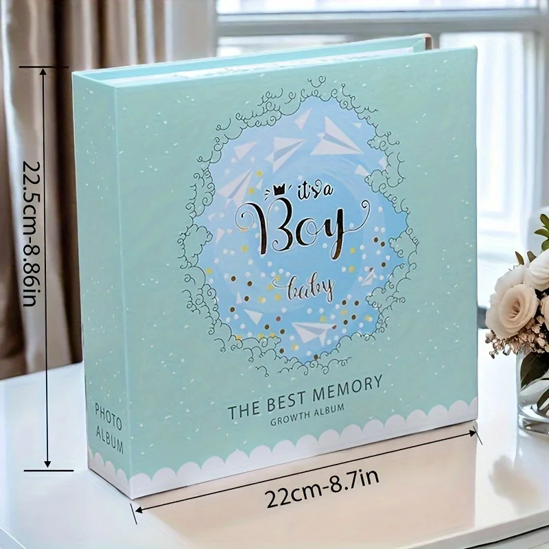 6인치 사진용 가정용 사진 앨범 1개,  사진 컬렉션을 위한 200개의 삽입 페이지 포함, 가정, 거실, 사무실 장