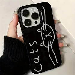 Korean Lovely Big Cat Head Shockproof Soft Phone Case - iPhone 15 Pro Max (1)