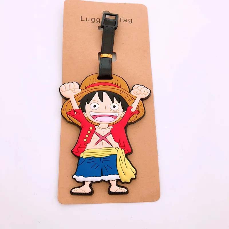 One Piece Cartoon Luggage Tags Ornament Cute Luffy Chopper Silicone Bag Luggage Pendant Travel Suitcase Decoration Accessories - Image 3