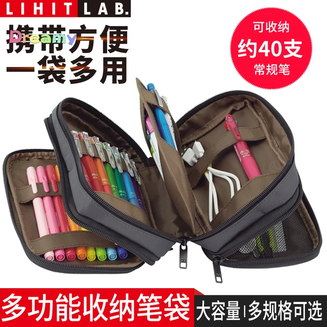 LIHIT LAB Japan Pen Pencil Case A-7551/A-7555/A-7556. Multi-layered Storage  System with A Variety of Straps and Pouches - AliExpress