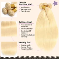 Extensions de cheveux humains blonds 613, lisses, non traités, grade 12A, cheveux vierges vietnamiens, 24, 26, 28, 30 pouces, 1/3/4 paquets pour femmes 7