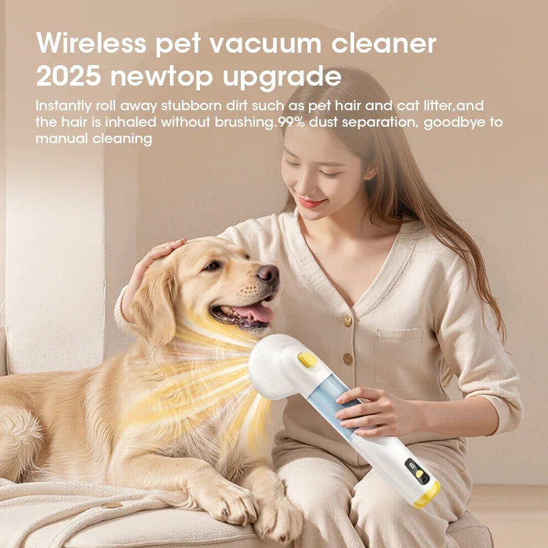 Multifunctional pet vacuum cleaner with advanced cyclonic technology for long lasting suction and pet hair removal