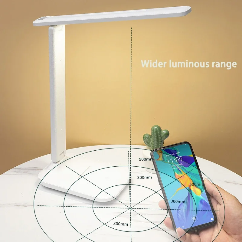 Folding Table Lamp USB Touch Dimmable Night Light Student Dormitory Reading Eye Protection Bedroom LED USB Charge Desk Lamp 4