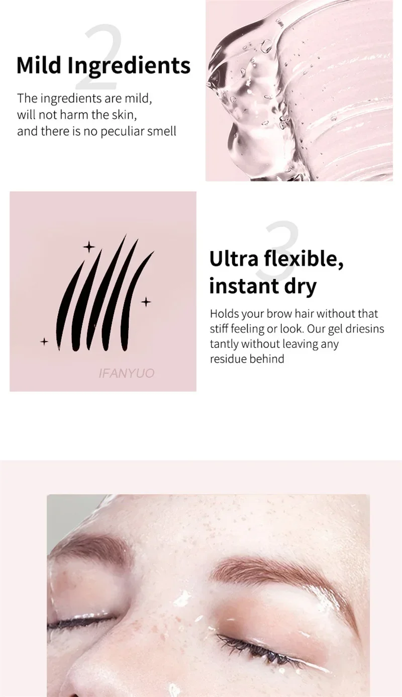 Transparent tvål för ögonbrynsstyling med borste_voghion.com