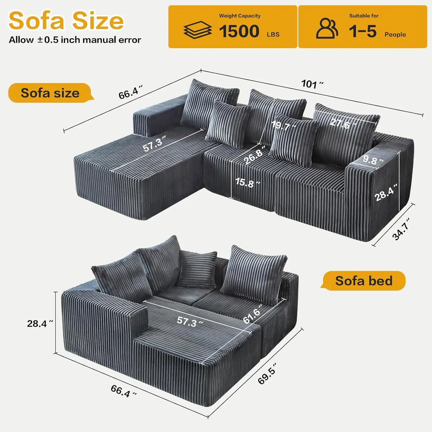 Modular L Shape Sofa 2