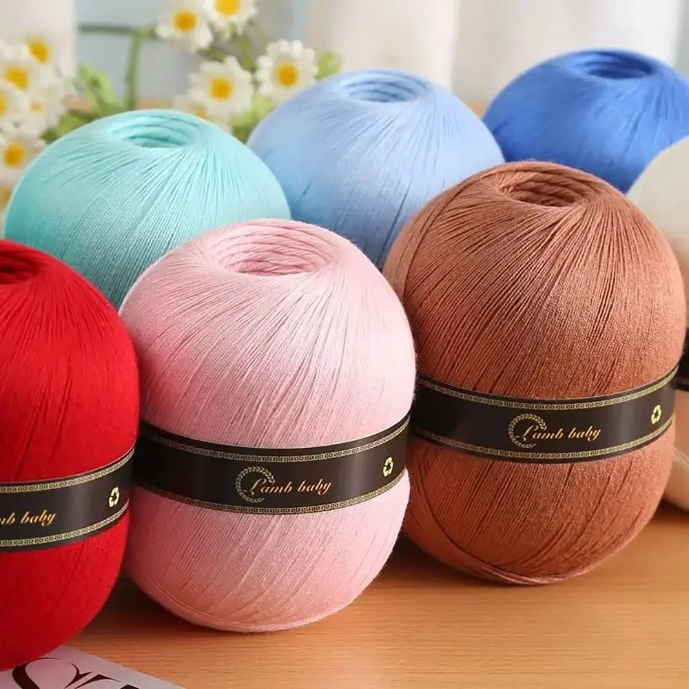 Soft Pure Silk Silk Cotton Yarn Thin Lace Knitting Supplies Hand Knitting Yarn Crochet Yarn For Crocheting Knit Sweater Shawls 3