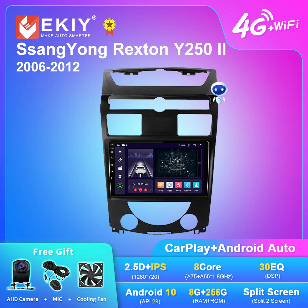 

EKIY X7 Android 10 Авторадио Для SsangYong Rexton Y250 II 2 2006-2012 автомобильное радио Navi GPS Мультимедиа Стерео 2din Carplay No 2Din