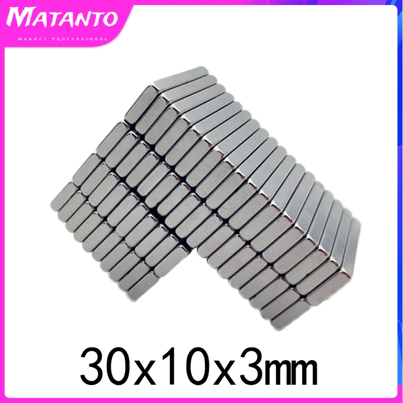 

2/5/10/20/30/50Pcs 30x10x3mm Search Quadrate Magnet N35 Stong Magnets NdFeB Powerful Neodymium Magnetic