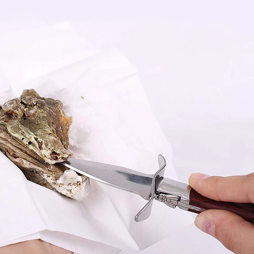 Colored Wood Handle Oyster Knife Shucker Opener Shellfish Cutter Kitchen Gadgets Seafood Tools Dining Accessories Cooking