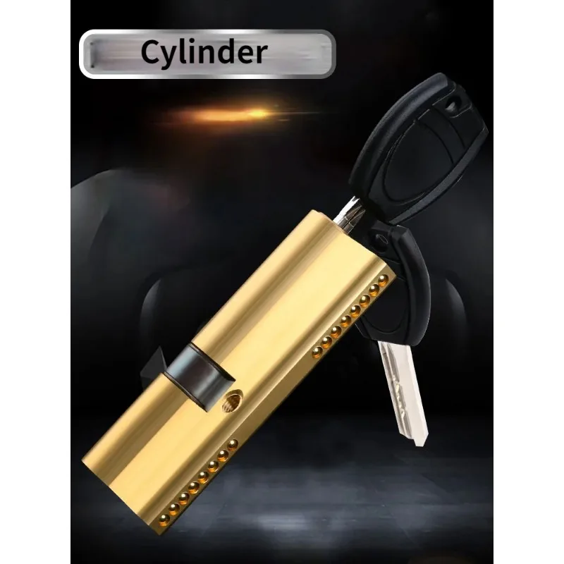 Anti-theft Cylinder Door Lock Core Old-fashioned Access Door Double-open All-copper AB Lock Core Universal 7-pcs Keys door lock cylinder